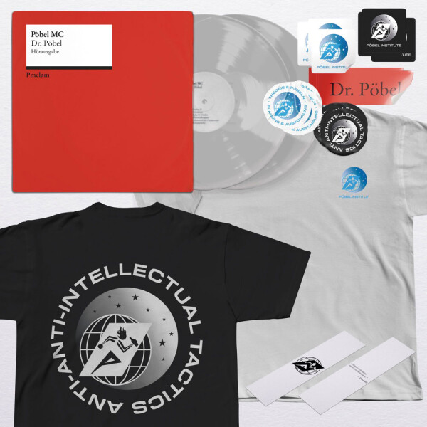 Pöbel MC - Dr. Pöbel 12" Vinyl Shirt Bundle paper white 2xLP