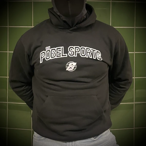Pöbel Sports Hoodie Chest Logo Black Unisex