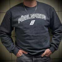 Pöbel Sports Sweater Chest Logo Dark Heather Grey Unisex